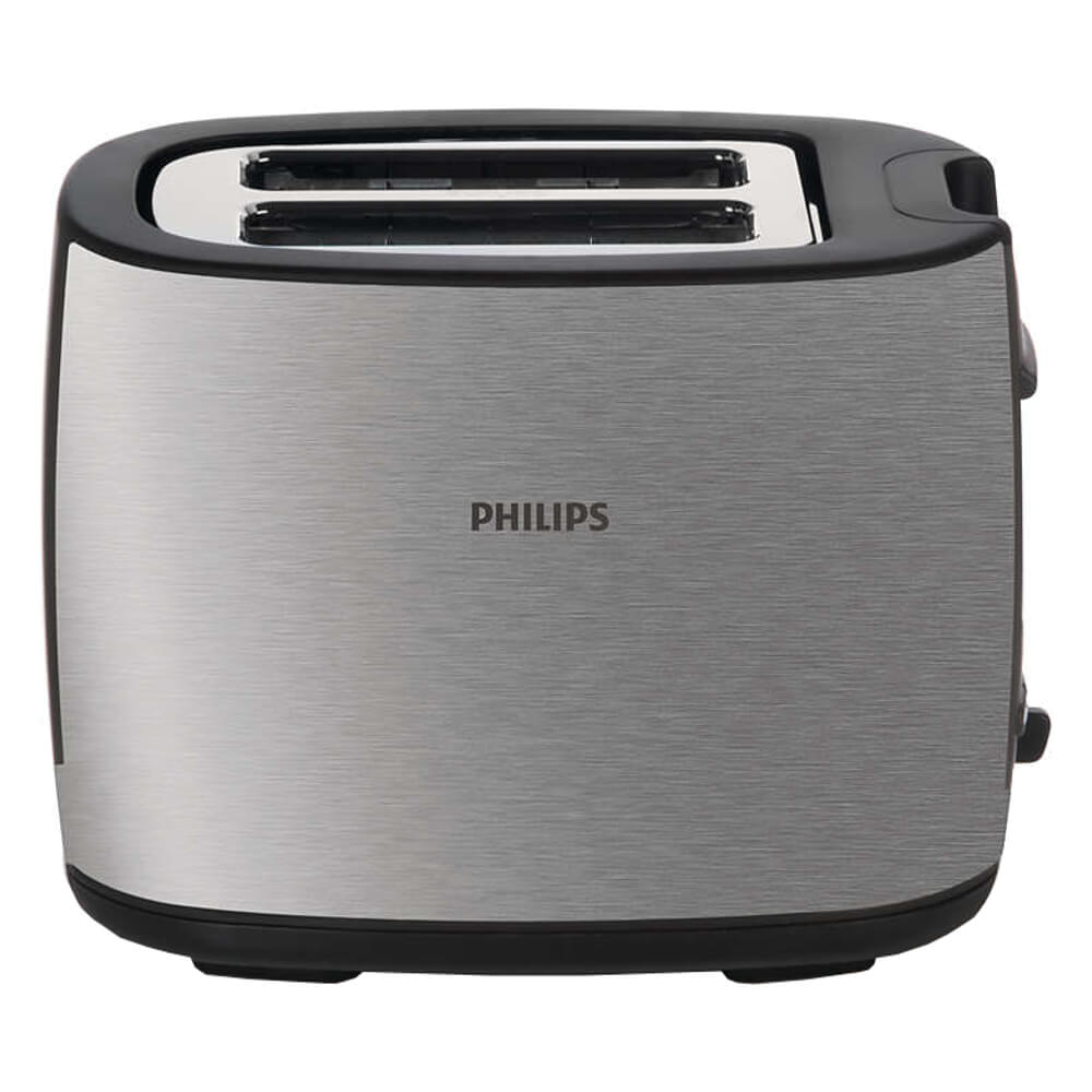Prajitor de paine Philips HD2628, 950 W, 2 felii de paine, Argintiu/Negru