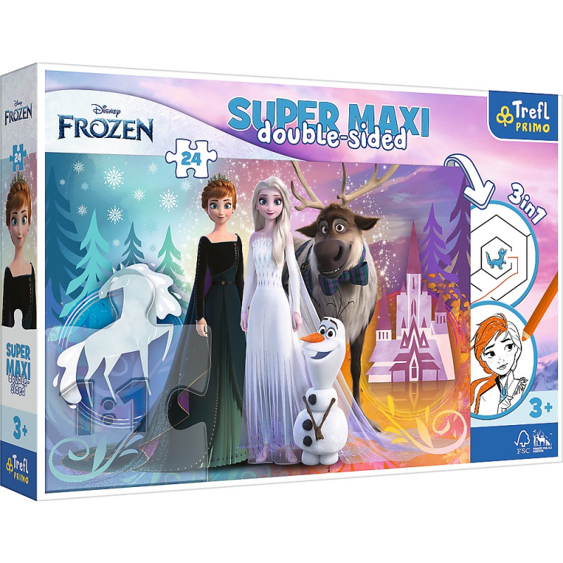 Puzzle Trefl Primo 24 Super Maxi Disney Frozen 2 Regatul Inghetat
