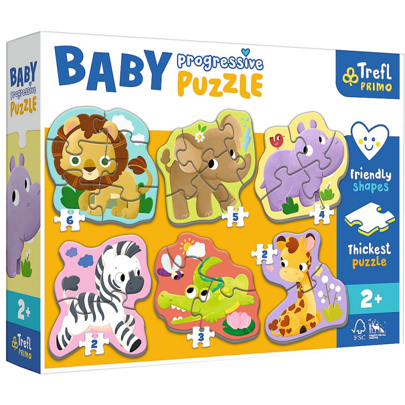 Puzzle Trefl Primo Baby Progressive - Safari