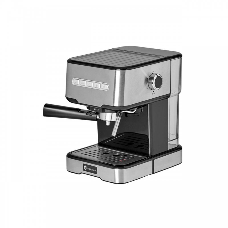 Espressor cu pompa Studio Casa Espresso Mio SC 2001, 850 W, 15 bar, 1.2 l, Inox