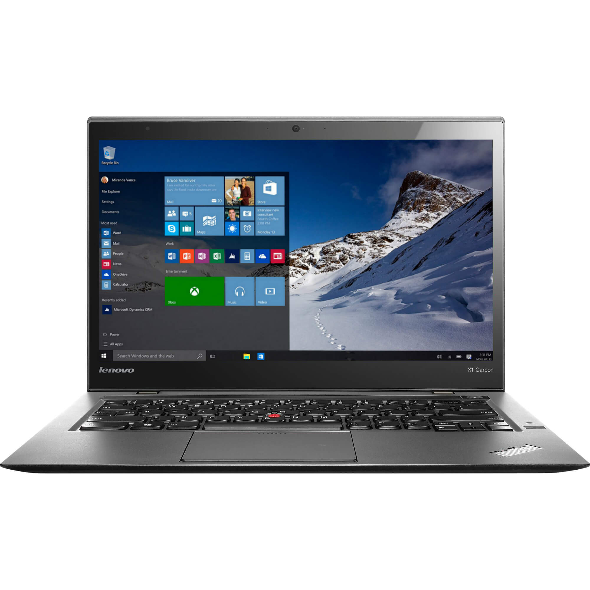  Laptop Lenovo ThinkPad X1 Carbon, Intel Core i7-5600U, 16GB DDR3, SSD 512GB, Intel HD Graphics, Windows 10 Pro 
