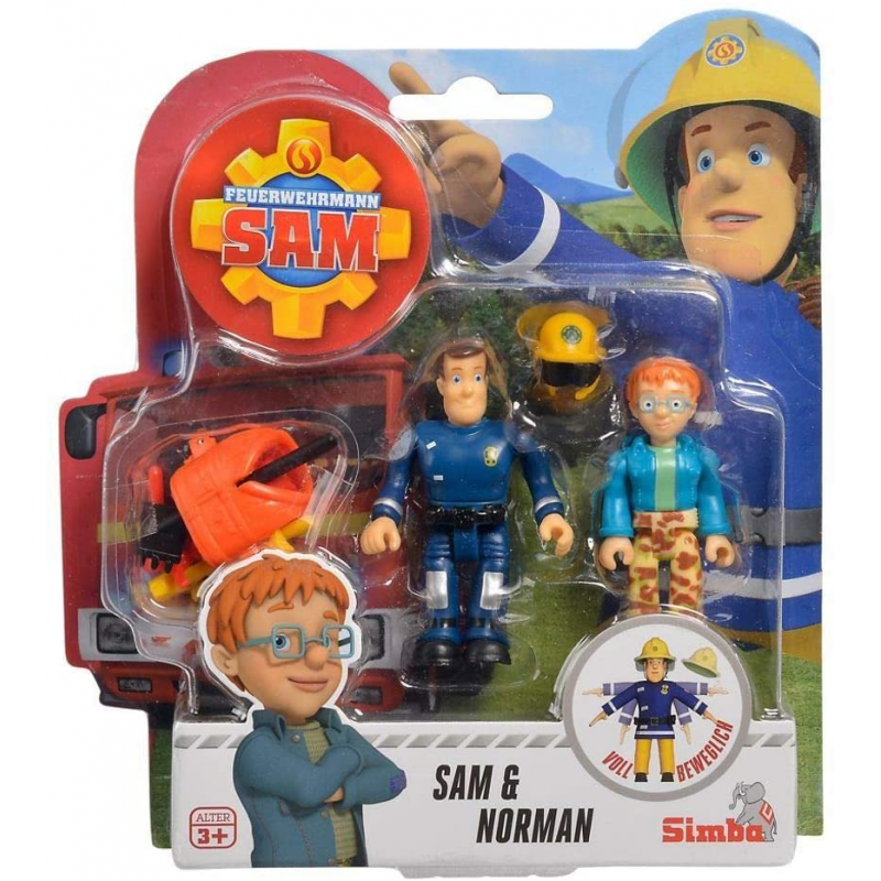  Pompierul Sam Set Figurine Sam Si Norman Cu Accesorii 