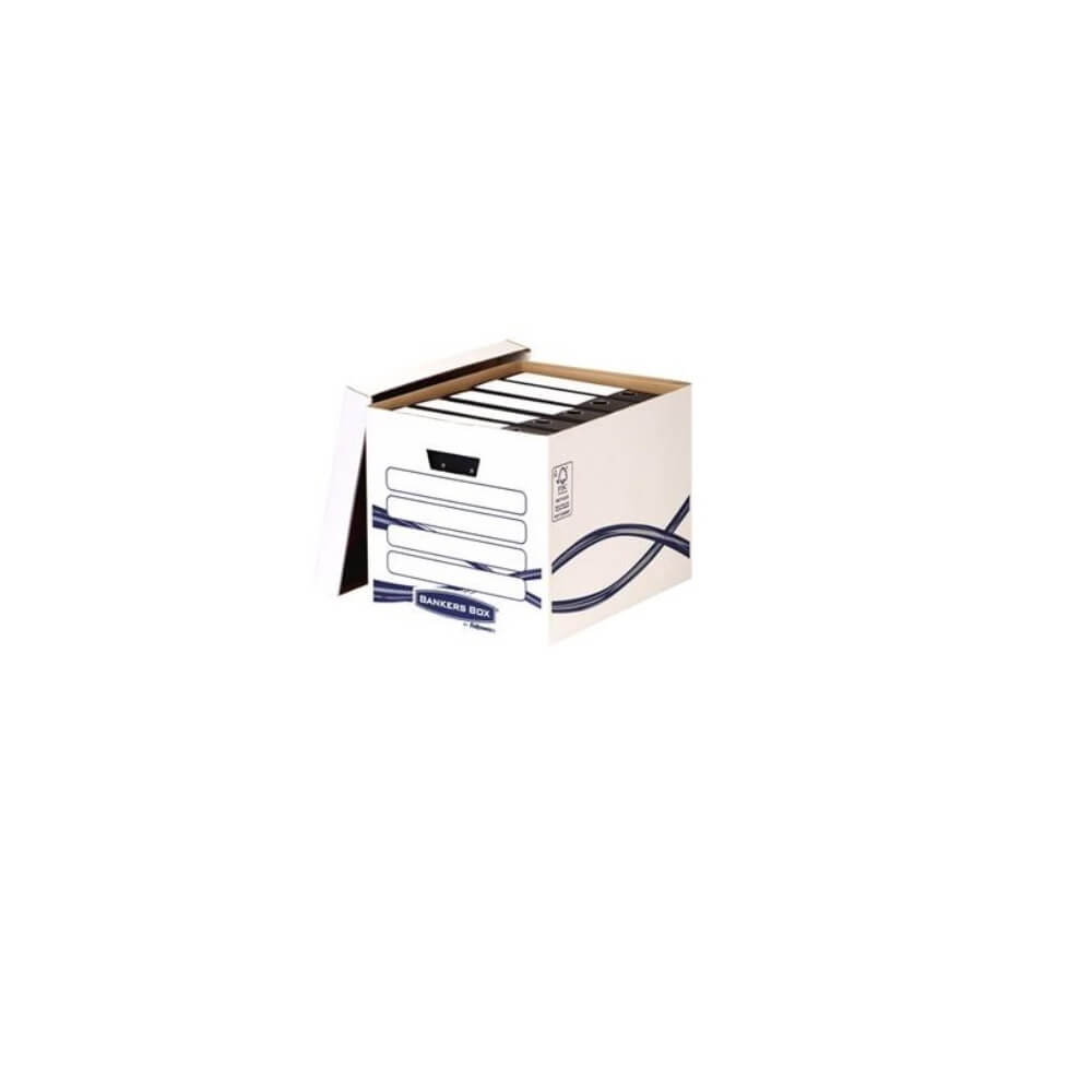 Container Arhivare Fellowes pentru Documente A4, Capac, 280x356x554 mm, 100% Reciclabil, Alb