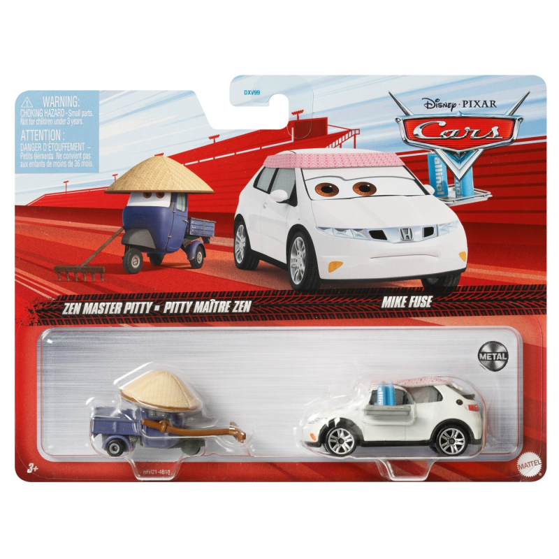  Set 2 masinute metalice Cars3 - Zen Master Pitty si Mike Fuse 