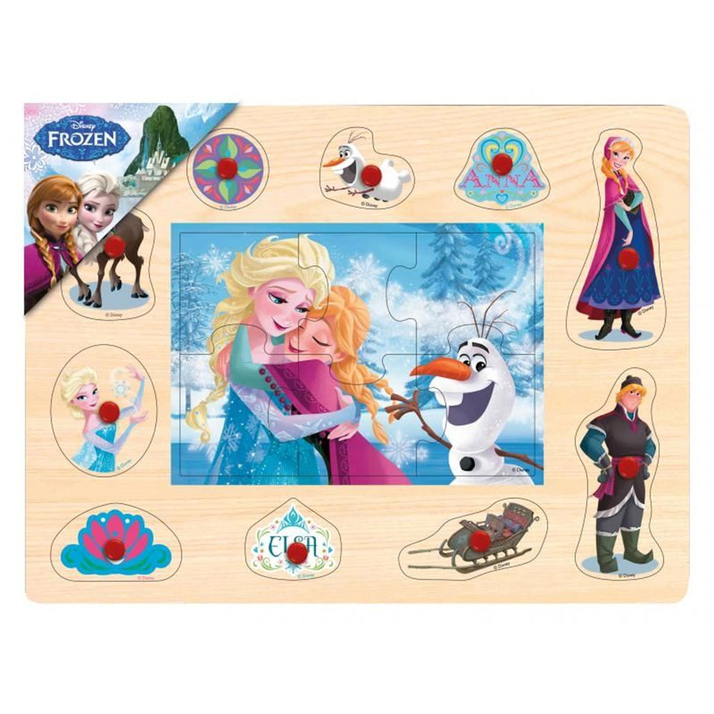  Puzzle Disney Mozaic de lemn cu pins, Frozen 