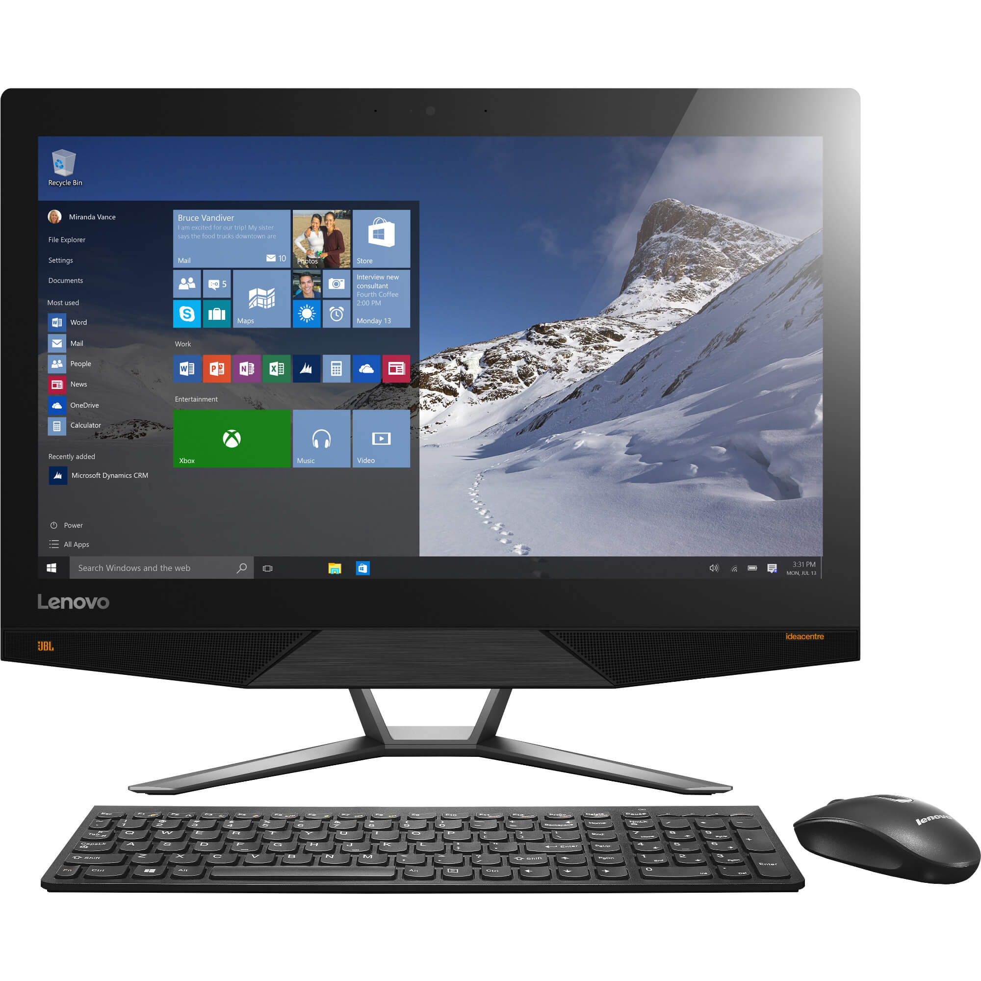  Sistem Desktop PC All-In-One Lenovo IdeaCentre 700-22ISH, Intel Core i3-6100T, 8GB DDR4, HDD 1TB, nVidia GeForce GT 930A 2GB, Free DOS 