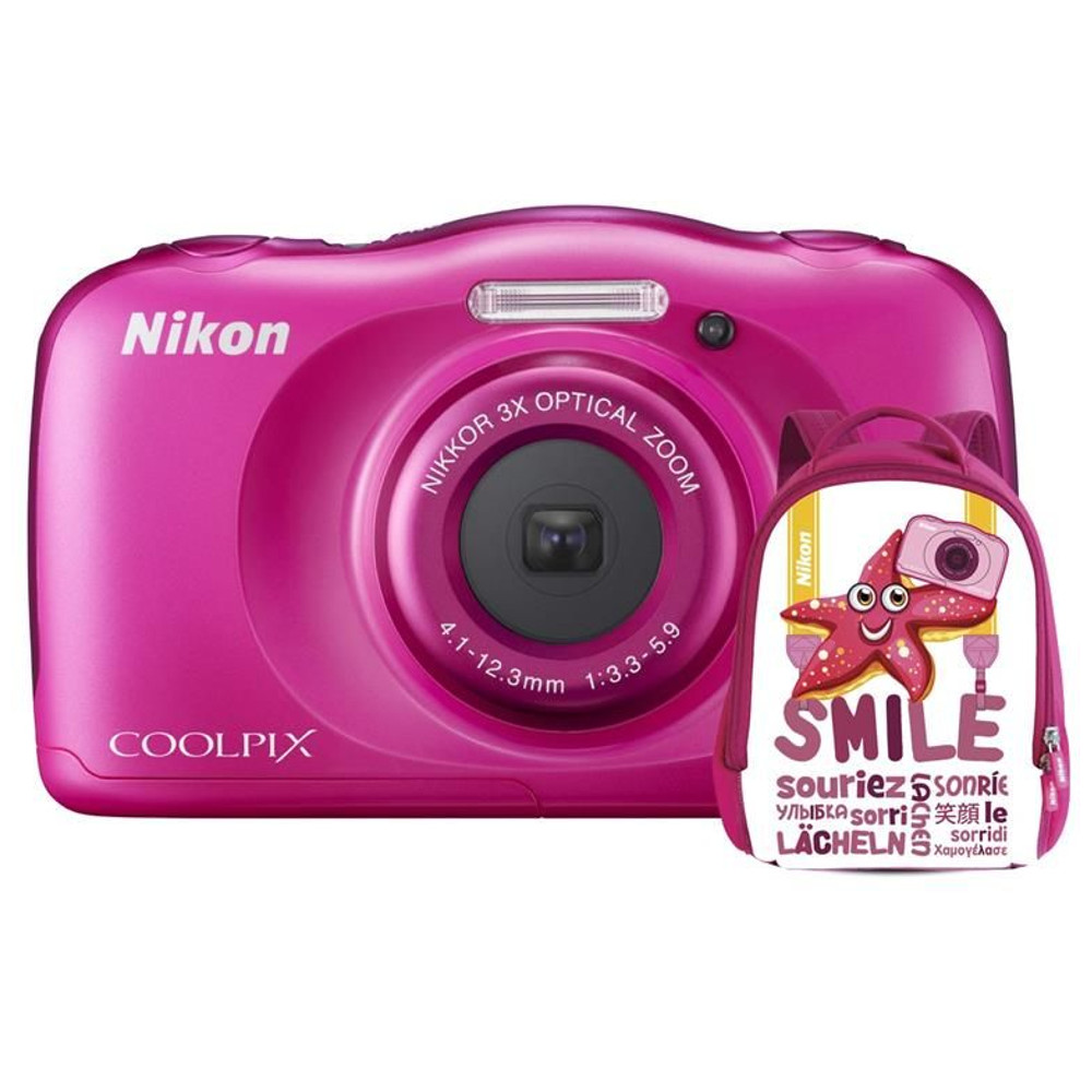  Aparat foto digital Nikon Coolpix Waterproof W100, Backpack Kit, Roz 