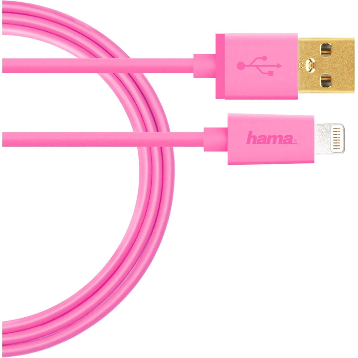  Cablu de date Hama U6108965 USB, Lightning pentru Apple iPhone, Roz 