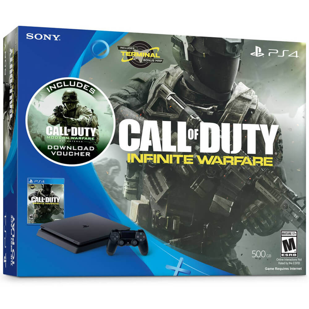 Consola Sony PS4 Slim (Playstation 4),&nbsp;500GB, Negru + Joc Call Of Duty Infinite Warfare