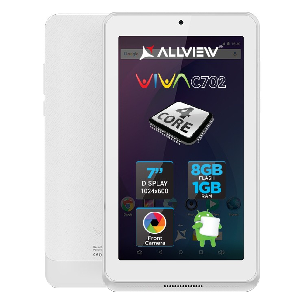  Tableta Allview Viva C702, 7", 8GB, Quad-Core, Alb 