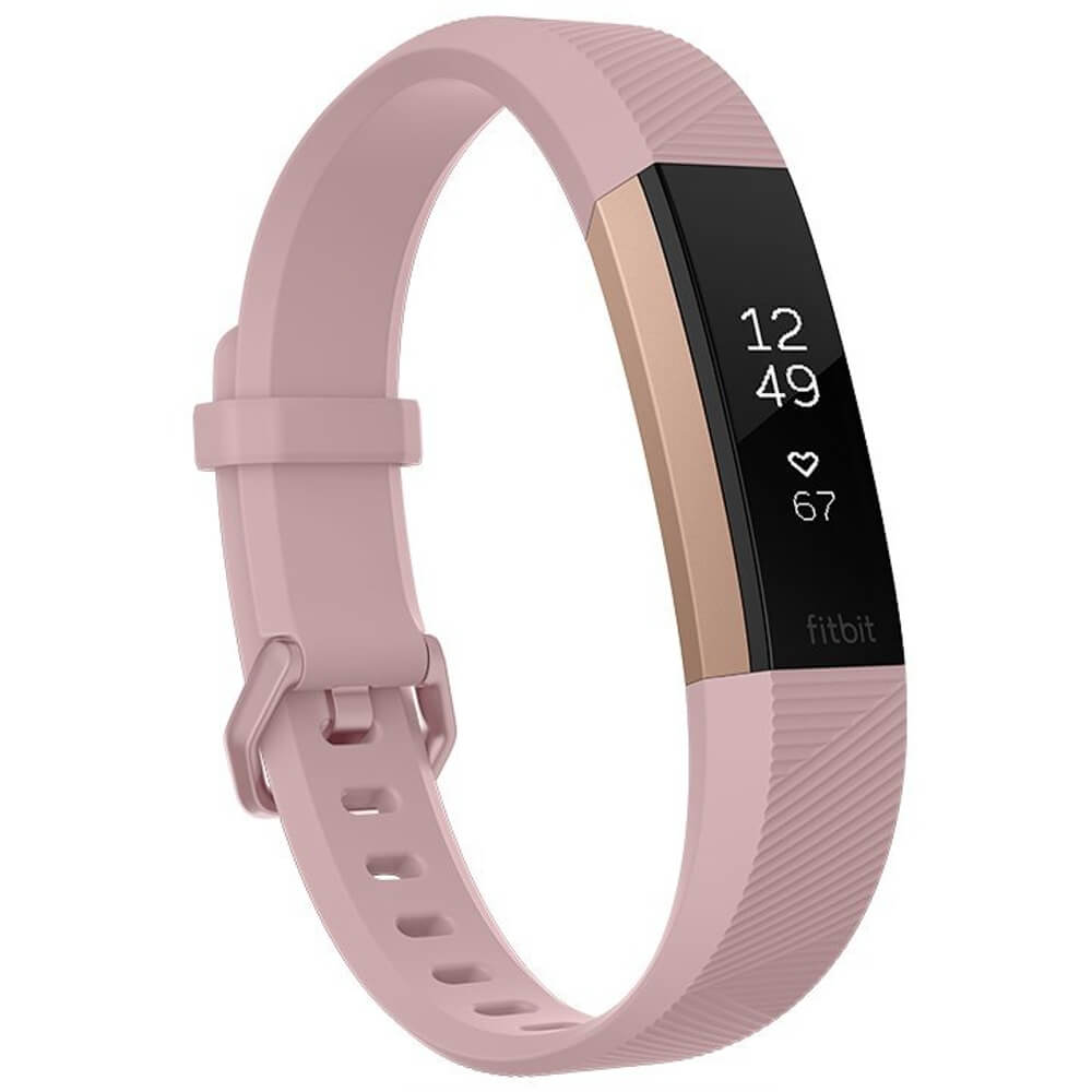  Smartband fitness Fitbit Alta HR, Marimea L, Roz Auriu 