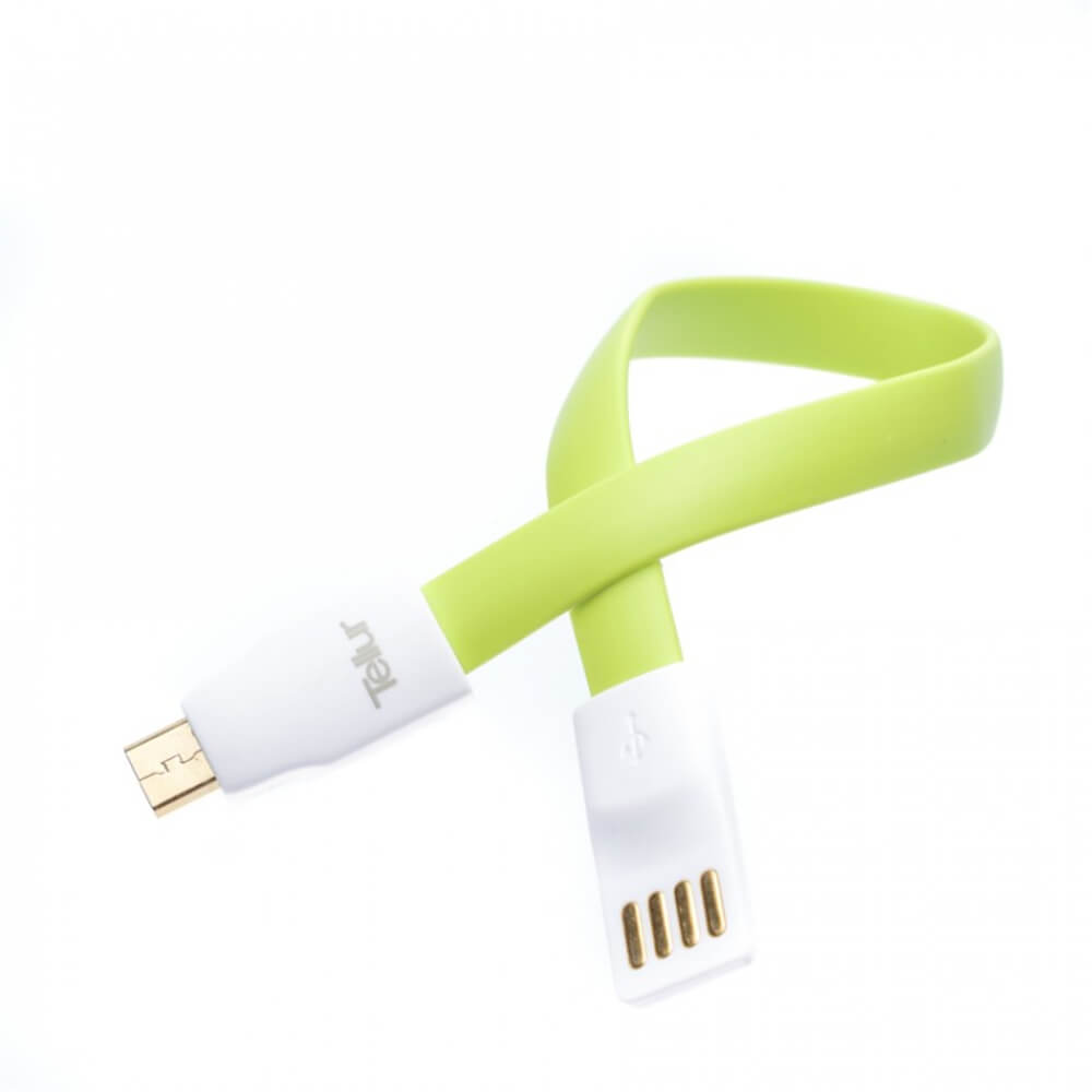  Cablu de date Tellur TLL155081, Micro USB, Verde 