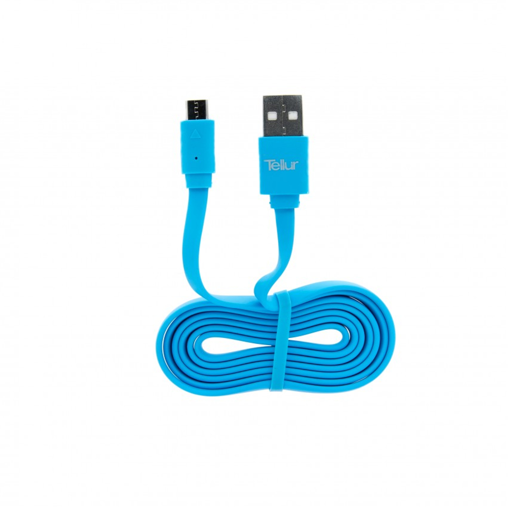  Cablu de date Tellur TLL155011, Micro USB, Albastru 