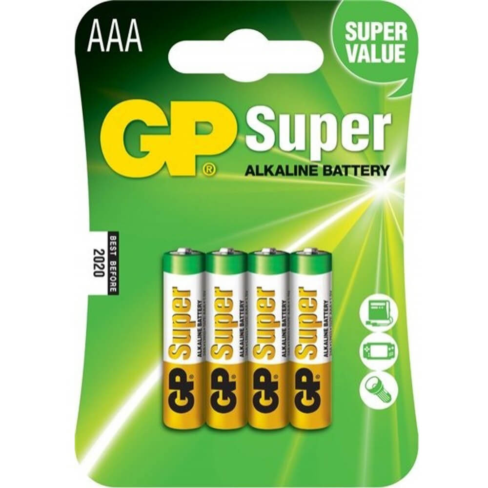 Baterii GP Batteries Super Alcaline R3 (AAA), 4 buc