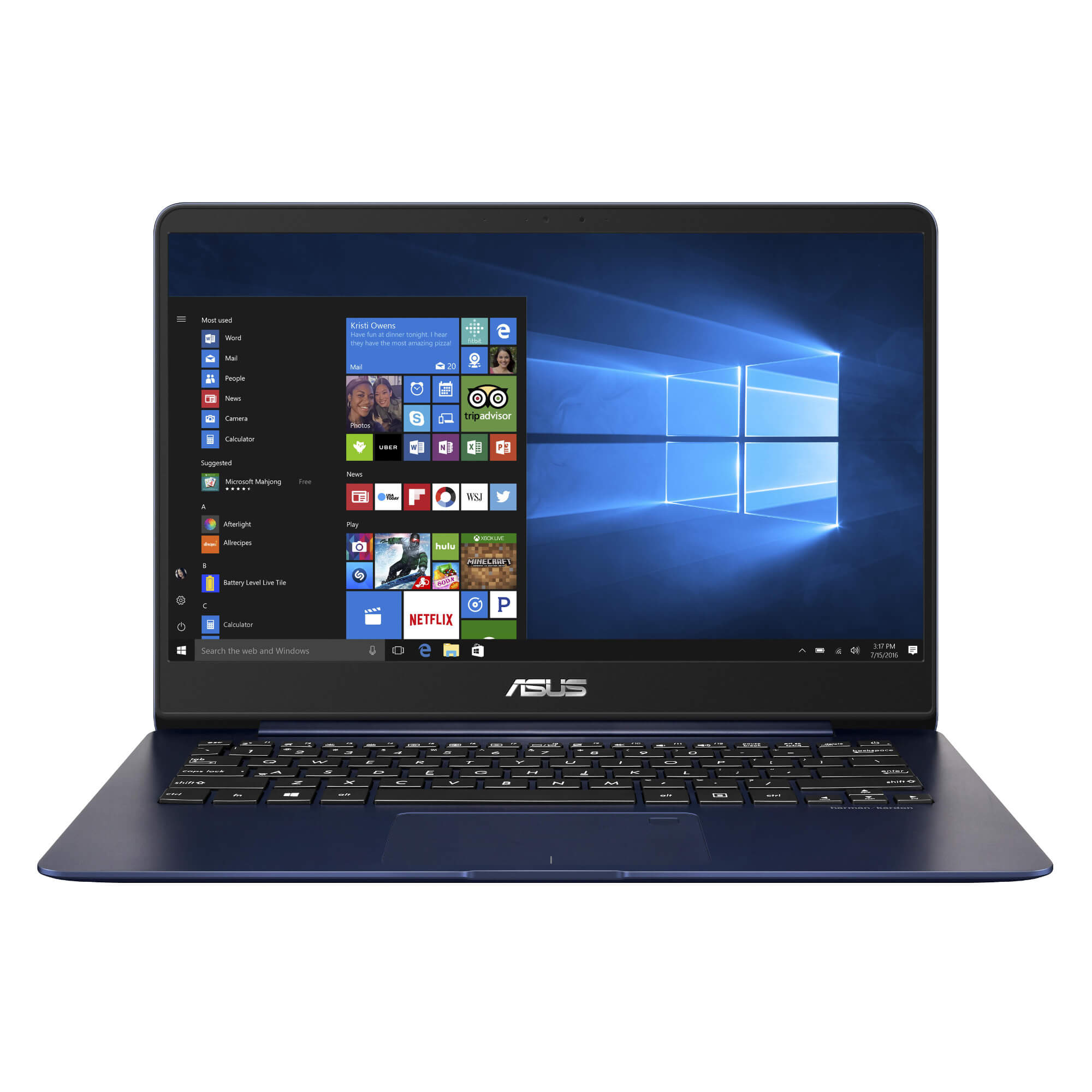 Laptop Asus UX430UA-GV103T, Intel Core I7-7500U, 8GB DDR4, SSD 256GB, Intel HD Graphics, Windows 10