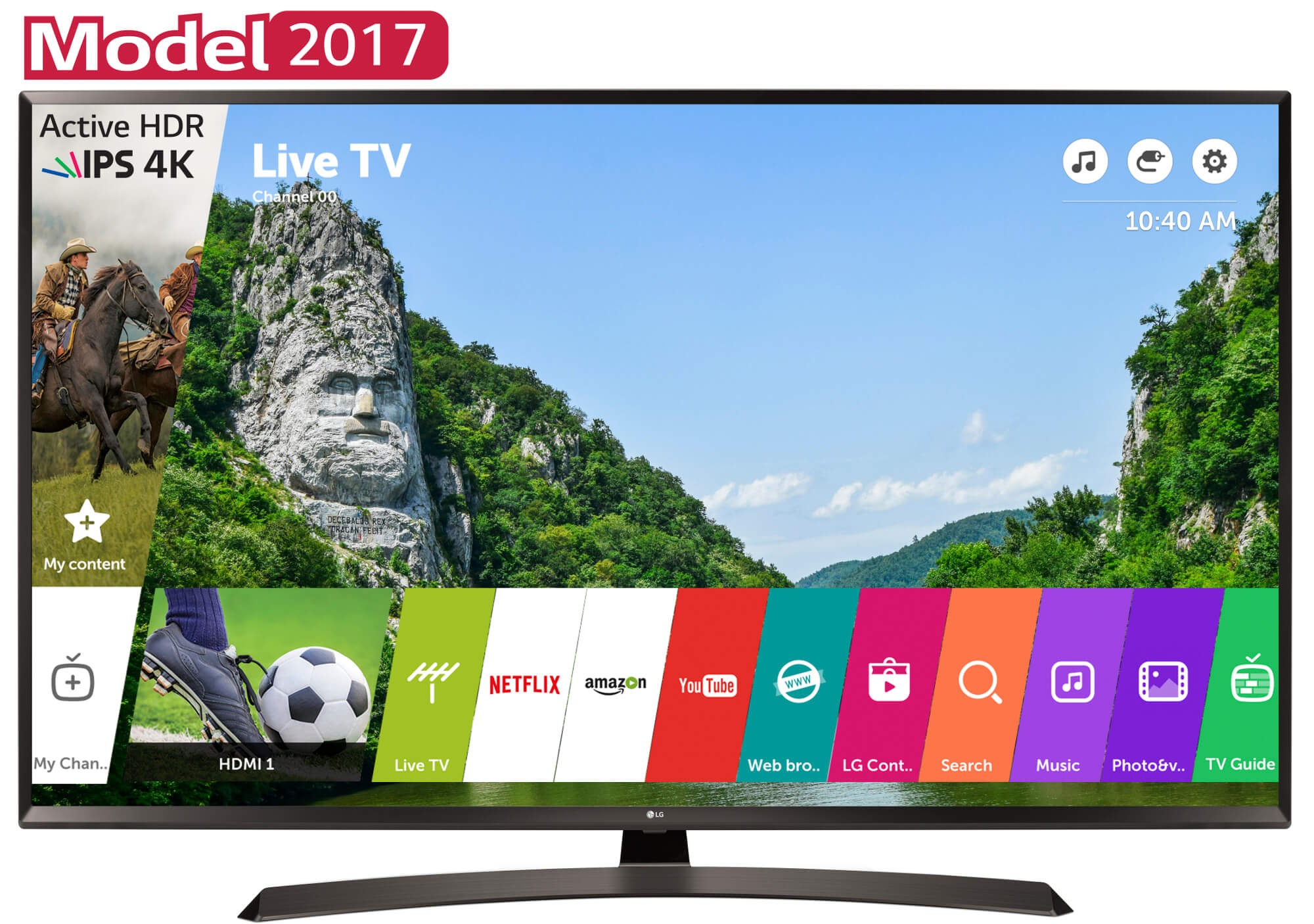 Televizor Smart LED, LG 65UJ634V, 165 cm, Ultra HD 4K