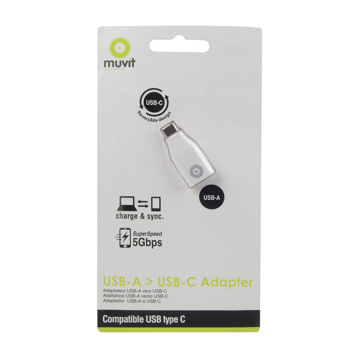  Adaptor Muvit MUADP0008 USB - Type C 