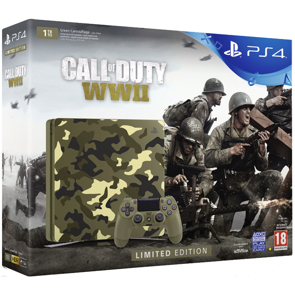 Consola Sony PS4 Slim (Playstation 4), 1 TB, Limited Edition + Call of Duty WWII