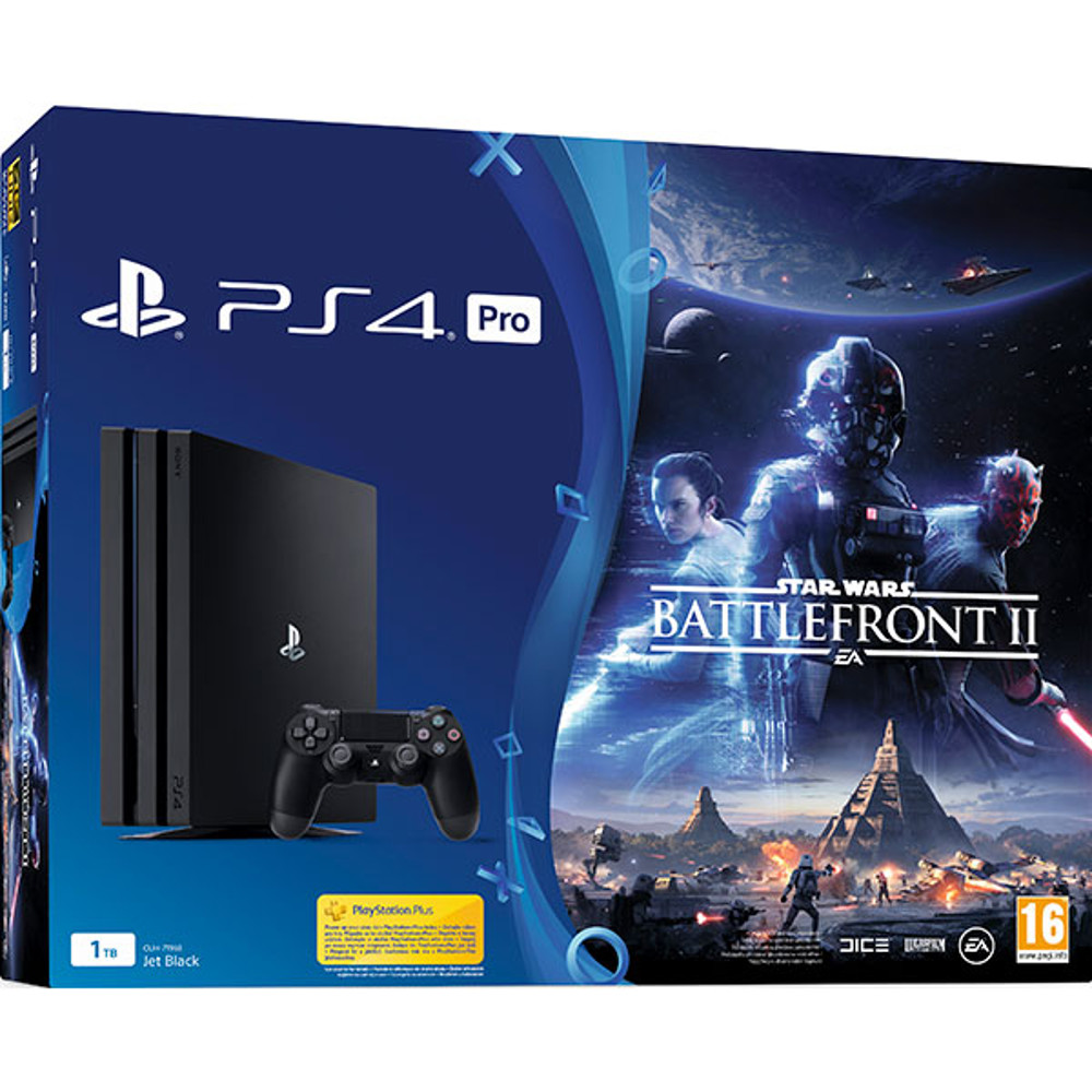 Consola Sony PS4 PRO (Playstation 4), 1TB, Negru + Star Wars Battlefront II