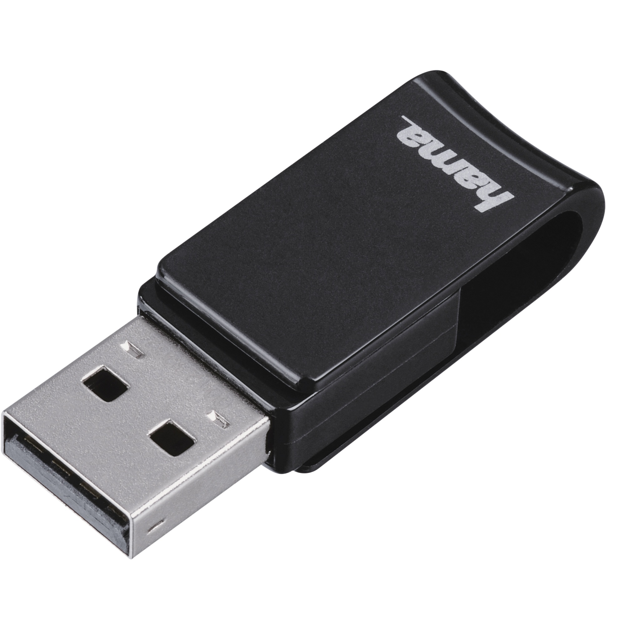  Memorie USB Hama Turn 123961, 16GB, USB 2.0, Negru 