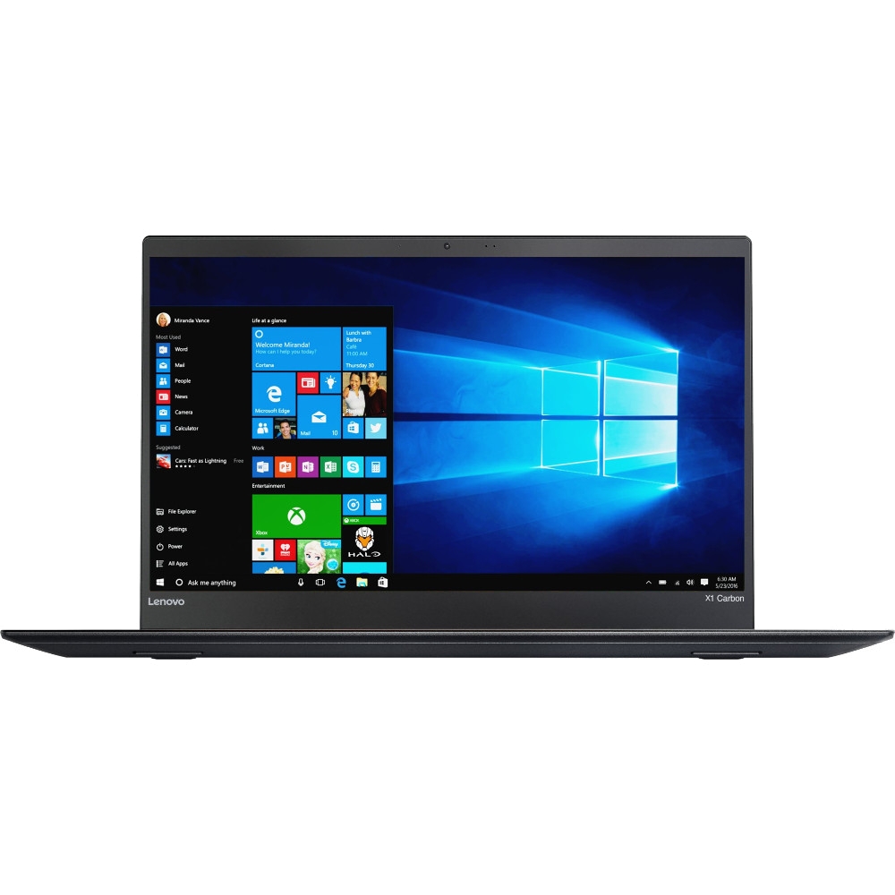 Laptop Lenovo ThinkPad X1 Carbon 5th Gen, Intel Core i7-7500U, 16GB DDR3, SSD 512GB, Intel HD Graphics, 4G LTE, Windows 10 Pro