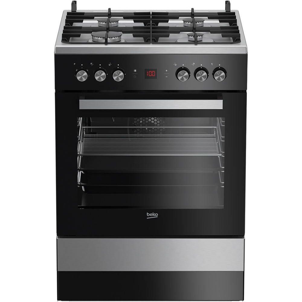 Aragaz Mixt Beko Fsm62530dxms, Cuptor Electric, Grill, 4 Arzatoare