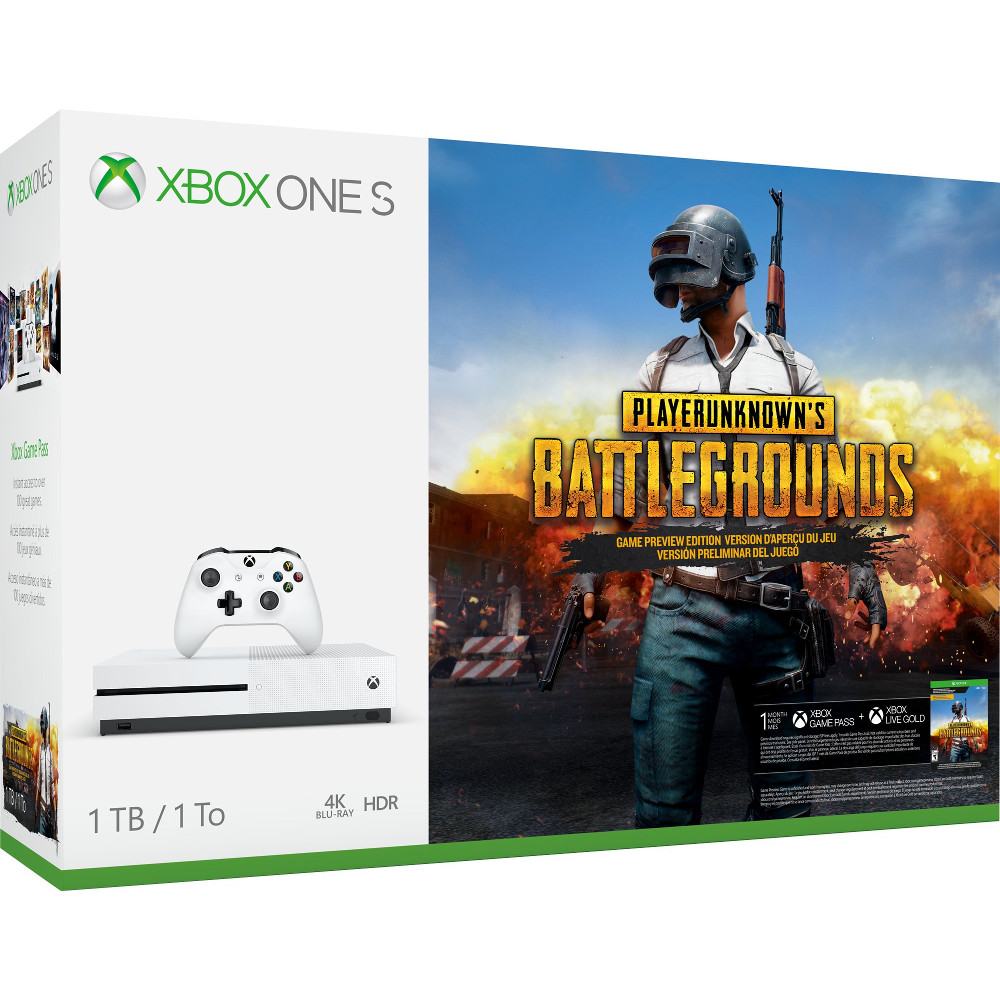 Consola Microsoft Xbox One S, 1 TB, Alb + Joc PlayerUnknown`s Battlegrounds