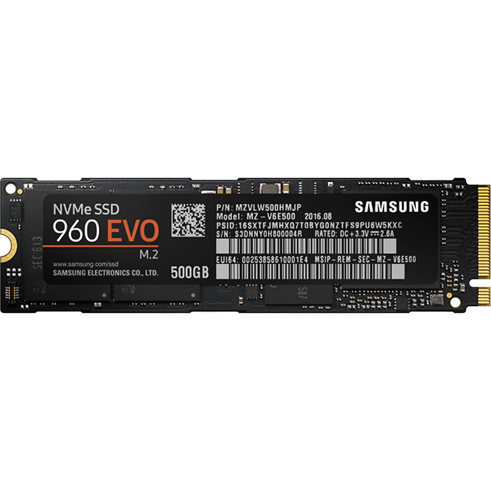  SSD Samsung 960 EVO, 500GB, NVMe M.2, PCIe 3.0 x4 