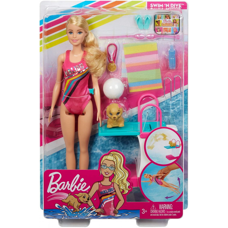 Barbie papusa inotatoare
