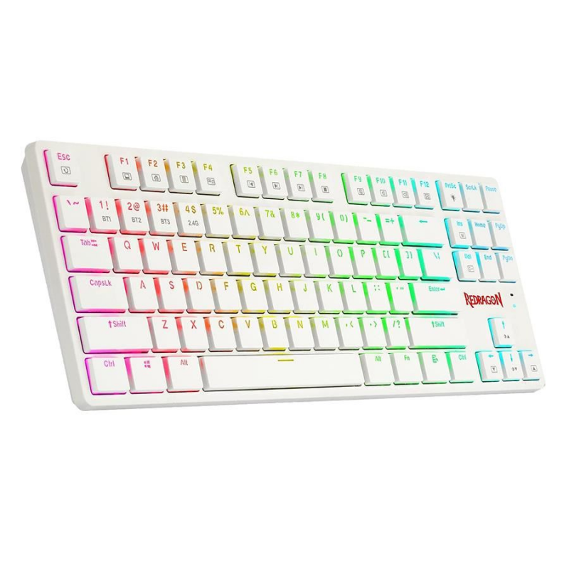Redragon Anubis RGB White Mechanical Keyboard Brown Switch