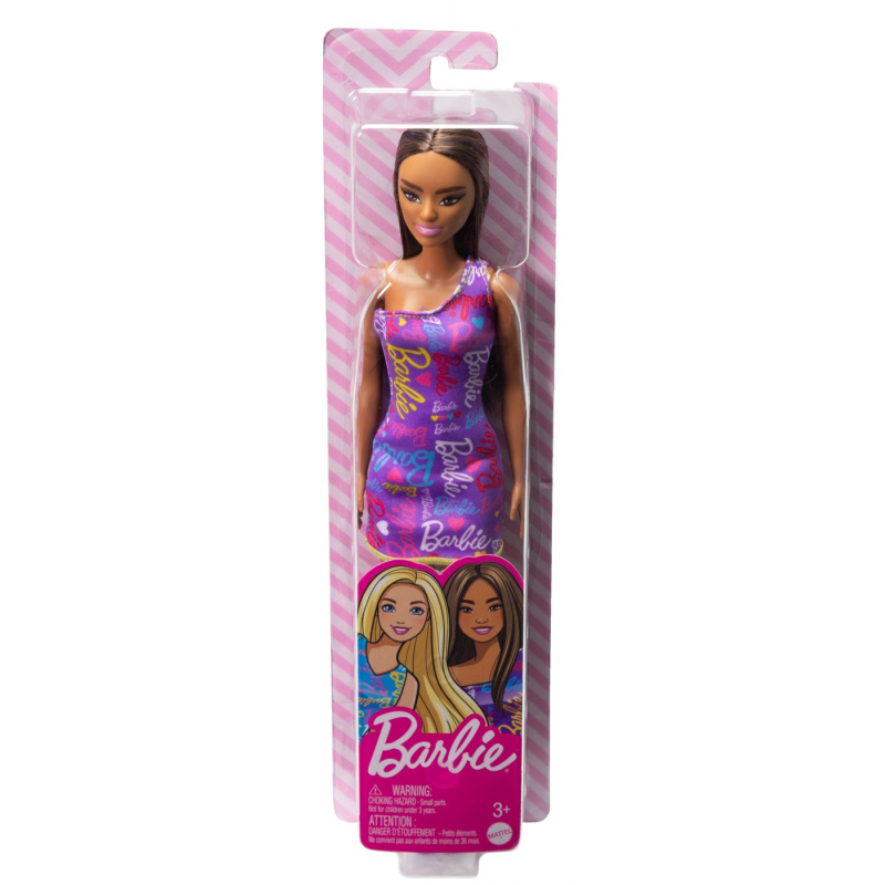 Papusa Barbie Satena, cu rochita mov