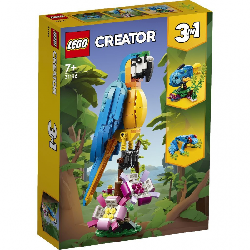 LEGO® Creator 3 in 1 - Papagal exotic 31136, 253 piese