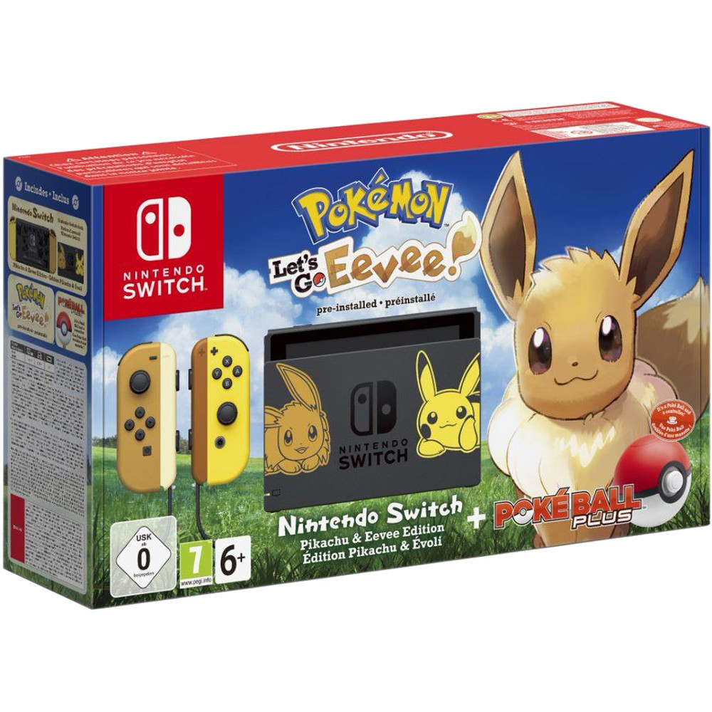  Consola Nintendo Switch + Pokemon Let`s Go Eevee Bundle 