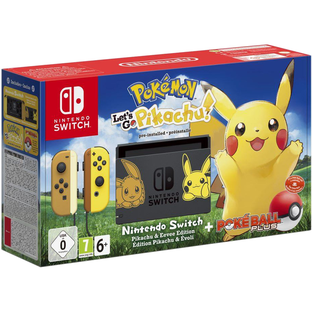  Consola Nintendo Switch + Pokemon Let`s Go Pikachu Bundle 