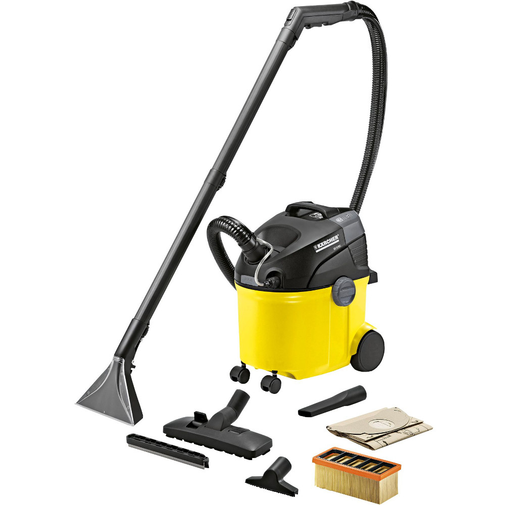  Aspirator cu spalare tip Spray-Extractie Karcher SE 5.100, Aspirare umeda si uscata, Rezervor apa curata 4 l, Rezervor apa murdara 4 l, Furtun 2 m, 1400 W 