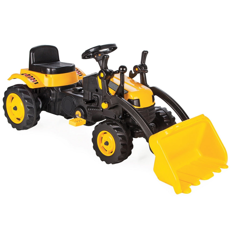 Tractor cu pedale si incarcator Pilsan Active galben 07-315 Masinute si vehicule pentru copii