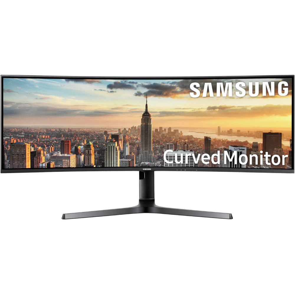 Monitor curbat LED Samsung C43J890DKU, 43", UltraWide (3840x1200),&nbsp;VA, 120Hz, Display Port, HDMI, USB-C, hub USB 3.0, Flicker Free, Negru