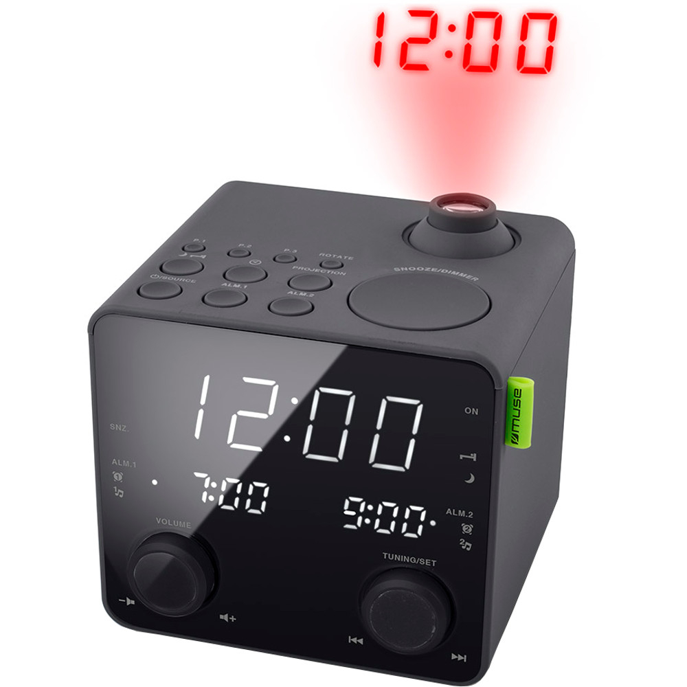  Radio cu ceas cu proiectie Muse M-189 P, Dual Alarm, LED, AUX, Negru 