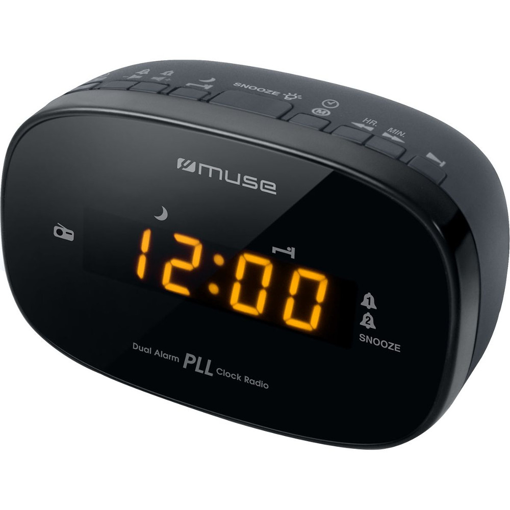 Radio cu ceas Muse M-150 CR, Dual Alarm, LED, Negru