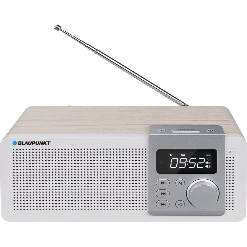 Radio cu ceas Blaupunkt PP14BT, FM radio, Bluetooth, SD, USB, AUX, Bej