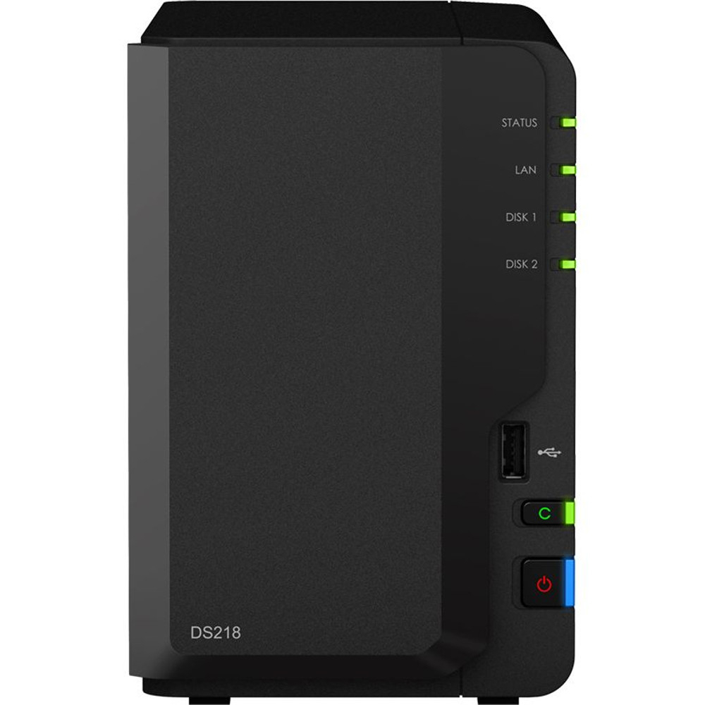 Network Attached Storage Synology DiskStation DS218, Realtek RTD1296 Quad Core 1.4 GHz, 2GB RAM, 2-Bay SATA 3G, 1 x GbE LAN, 1 x USB 2.0, 2 x USB 3.0