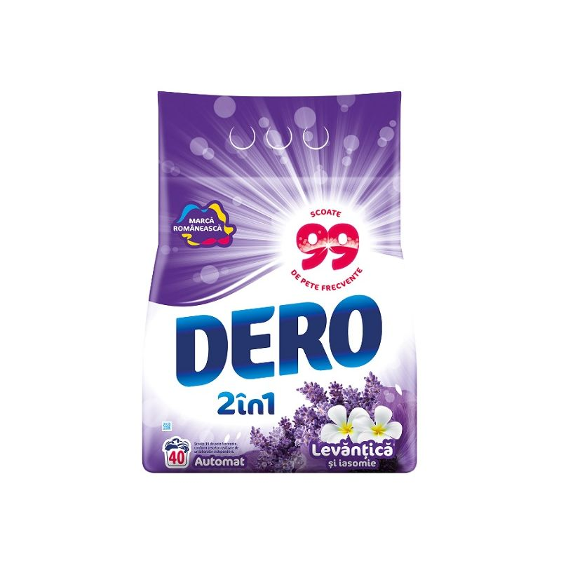  Detergent automat Dero 2in1 Levantica si iasomie, 4kg, 40 spalari 