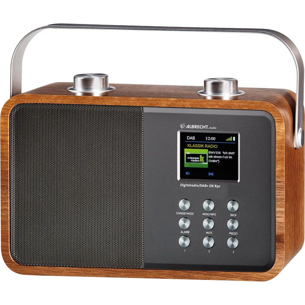 Radio cu ceas Albrecht DR 850, Bluetooth, DAB, FM, Maro 