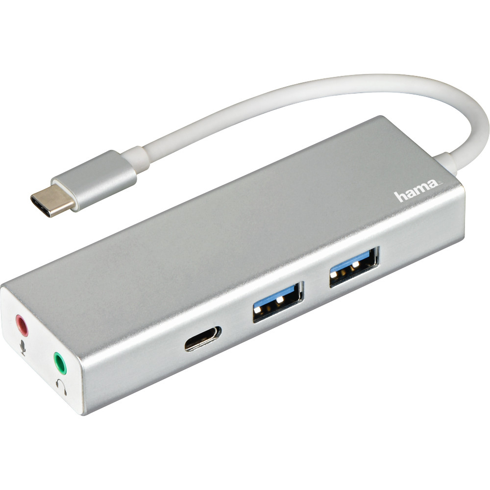 Hub USB Hama 135758, 3 porturi, Argintiu