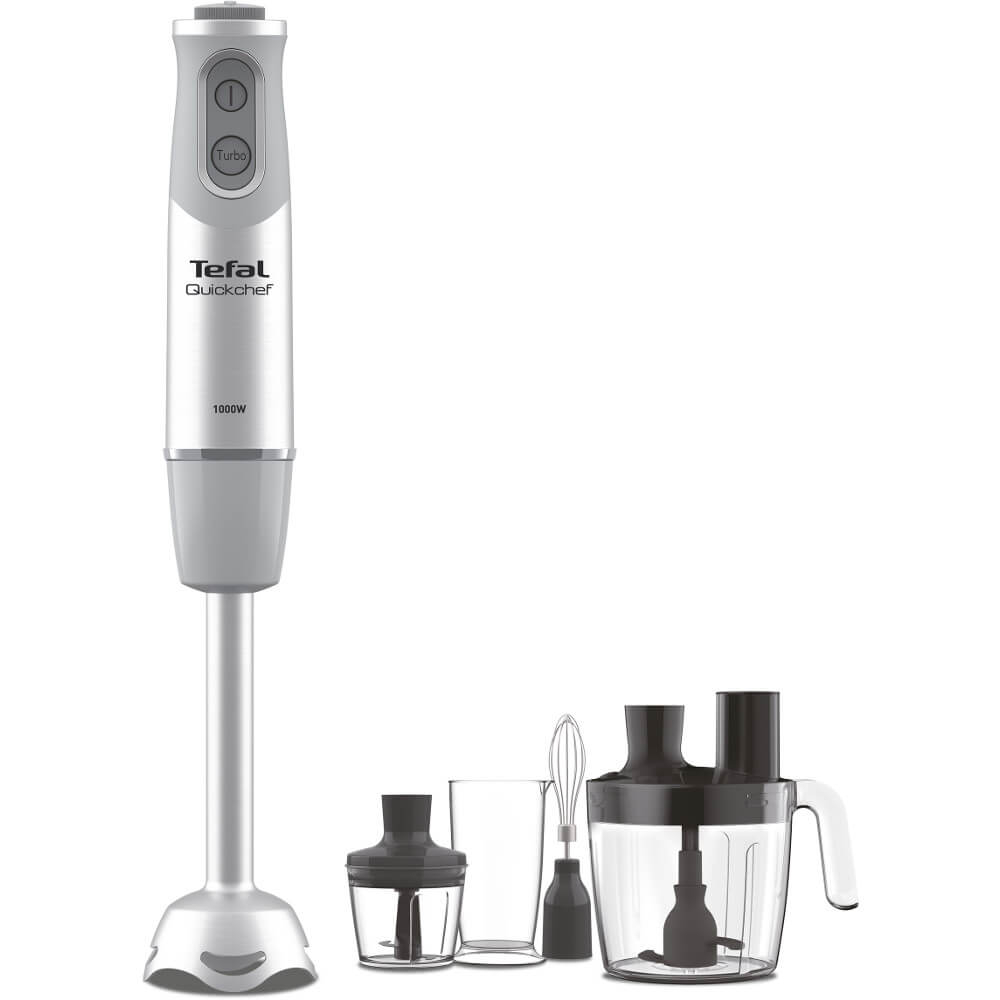  Mixer vertical Tefal Quickchef HB65LD38, 1000 W, 0.8 l, 20 viteze + Turbo, Gri 