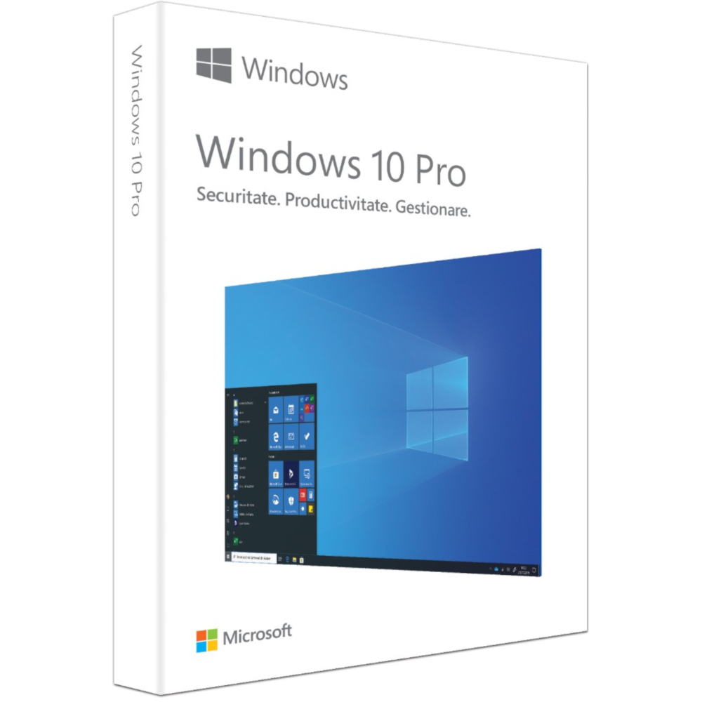 Microsoft Windows 10 Pro, Licenta retail USB, FPP, 32/64-bit, Engleza
