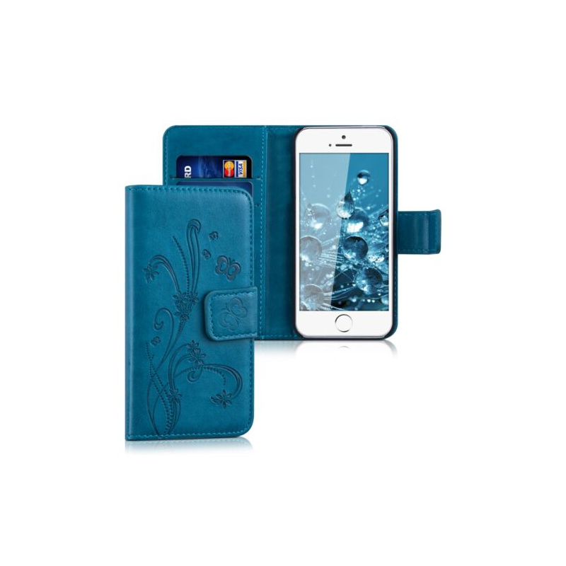 Husa Pentru Apple Iphone 5/iphone 5s/iphone Se, Piele Ecologica, Albastru, 20207.16