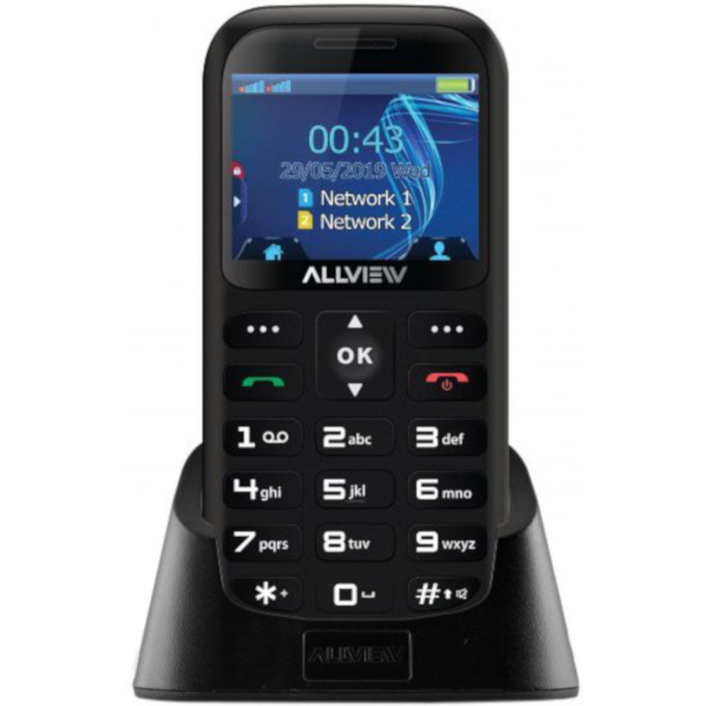 Telefon Mobil Allview D2 Senior, Dual Sim, Negru