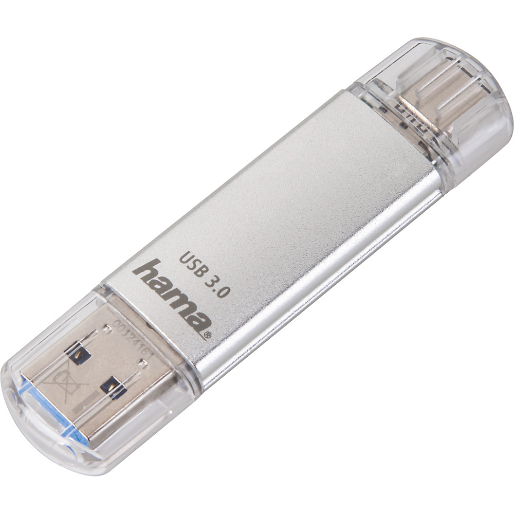  Memorie USB Hama C-Laeta Type-C 124162, 32 GB, OTG, USB 3.1/USB 3.0, Argintiu 