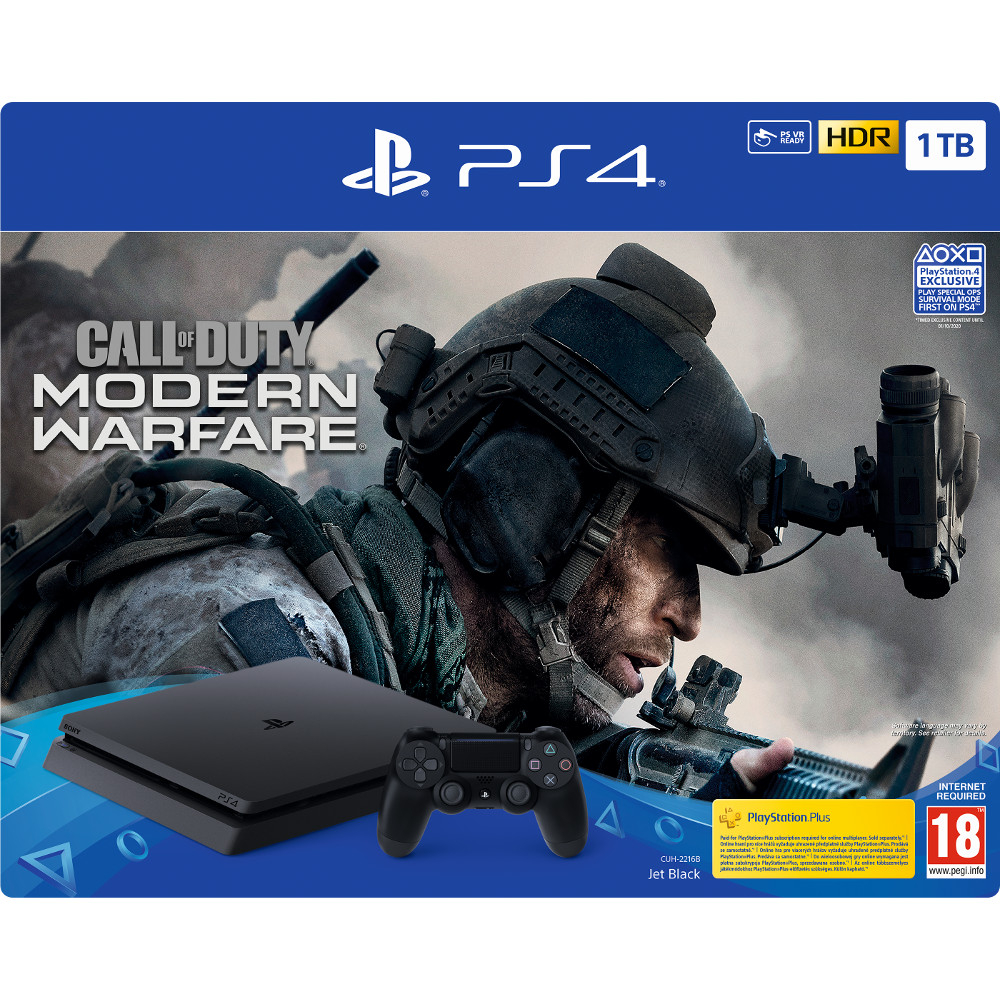  Consola Sony PS4 Slim (PlayStation 4),&nbsp;1TB, Negru + Call of Duty Modern Warfare 